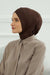 Inner Bonnet Instant Turban %95 Cotton Head Scarf Lightweight Headwear Ninja Cap, Slip on Hijab,TB-4 Brown