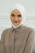Inner Bonnet Instant Turban %95 Cotton Head Scarf Lightweight Headwear Ninja Cap, Slip on Hijab,TB-4 Ivory