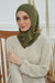 Inner Bonnet Instant Turban %95 Cotton Head Scarf Lightweight Headwear Ninja Cap, Slip on Hijab,TB-5 Army Green