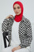 Inner Bonnet Instant Turban %95 Cotton Head Scarf Lightweight Headwear Ninja Cap, Slip on Hijab,TB-5 Red