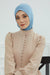 Inner Bonnet Instant Turban %95 Cotton Head Scarf Lightweight Headwear Ninja Cap, Slip on Hijab,TB-5 Blue