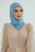 Inner Bonnet Instant Turban %95 Cotton Head Scarf Lightweight Headwear Ninja Cap, Slip on Hijab,TB-5 Blue
