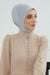 Inner Bonnet Instant Turban %95 Cotton Head Scarf Lightweight Headwear Ninja Cap, Slip on Hijab,TB-5 Grey 2