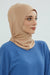 Inner Bonnet Instant Turban %95 Cotton Head Scarf Lightweight Headwear Ninja Cap, Slip on Hijab,TB-5 Sand Brown