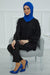 Inner Bonnet Instant Turban %95 Cotton Head Scarf Lightweight Headwear Ninja Cap, Slip on Hijab,TB-5 Sax Blue