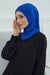 Inner Bonnet Instant Turban %95 Cotton Head Scarf Lightweight Headwear Ninja Cap, Slip on Hijab,TB-5 Sax Blue