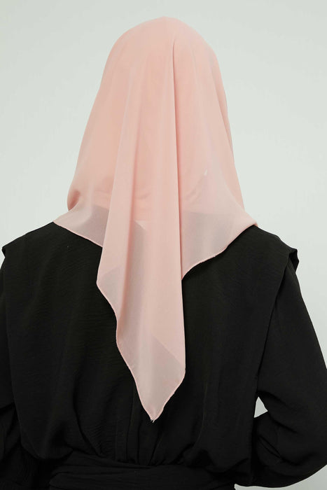 Instant-Chiffon-Schal für Damen mit Baumwollhaube, Chiffon-Turbanmütze, Kopfwickel, Instant-Turbanschal, PS-45