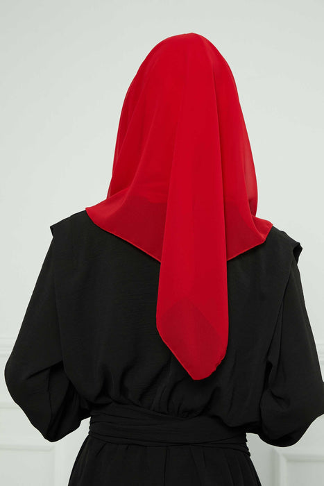 Instant-Chiffon-Schal für Damen mit Baumwollhaube, Chiffon-Turbanmütze, Kopfwickel, Instant-Turbanschal, PS-45