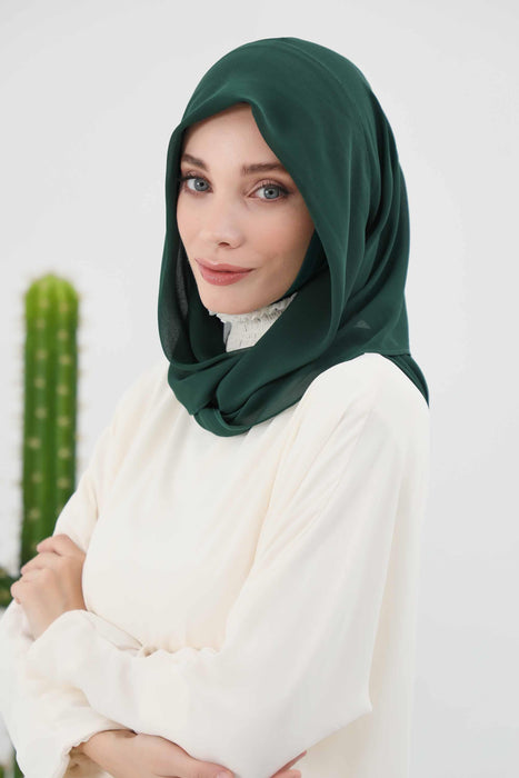 Instant-Chiffon-Schal für Damen mit Baumwollhaube, Chiffon-Turbanmütze, Kopfwickel, Instant-Turbanschal, PS-45