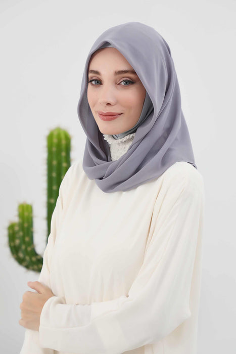 Instant-Chiffon-Schal für Damen mit Baumwollhaube, Chiffon-Turbanmütze, Kopfwickel, Instant-Turbanschal, PS-45