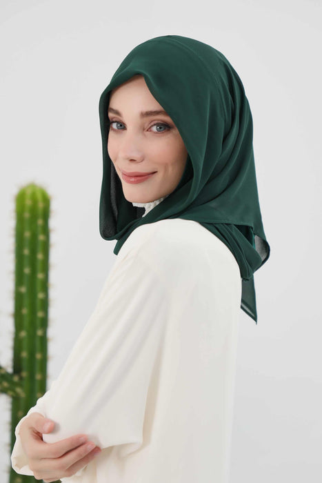 Instant-Chiffon-Schal für Damen mit Baumwollhaube, Chiffon-Turbanmütze, Kopfwickel, Instant-Turbanschal, PS-45