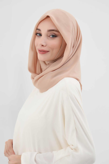 Instant-Chiffon-Schal für Damen mit Baumwollhaube, Chiffon-Turbanmütze, Kopfwickel, Instant-Turbanschal, PS-45