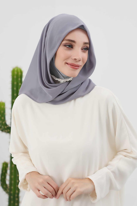 Instant-Chiffon-Schal für Damen mit Baumwollhaube, Chiffon-Turbanmütze, Kopfwickel, Instant-Turbanschal, PS-45