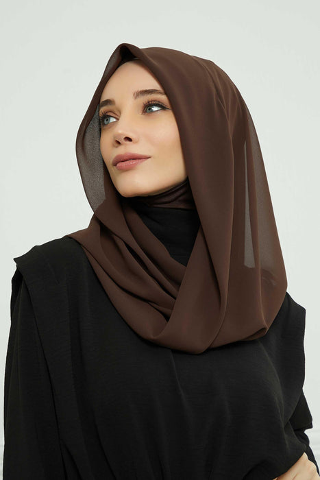 Instant-Chiffon-Schal für Damen mit Baumwollhaube, Chiffon-Turbanmütze, Kopfwickel, Instant-Turbanschal, PS-45