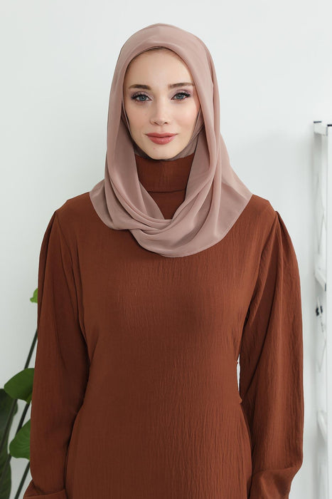 Instant-Chiffon-Schal für Damen mit Baumwollhaube, Chiffon-Turbanmütze, Kopfwickel, Instant-Turbanschal, PS-45