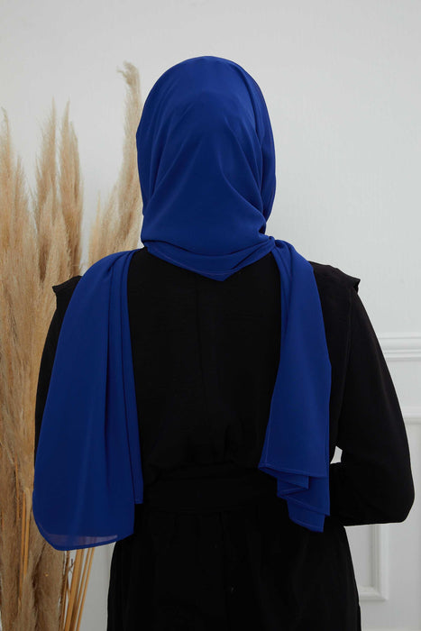 Instant-Chiffon-Schal, Kopftuch für Damen mit Baumwollhaube, Chiffon-Turbanmütze, gebrauchsfertiger weicher Chiffon-Schal, Instant-Hijab-Wickeltuch, PS-46