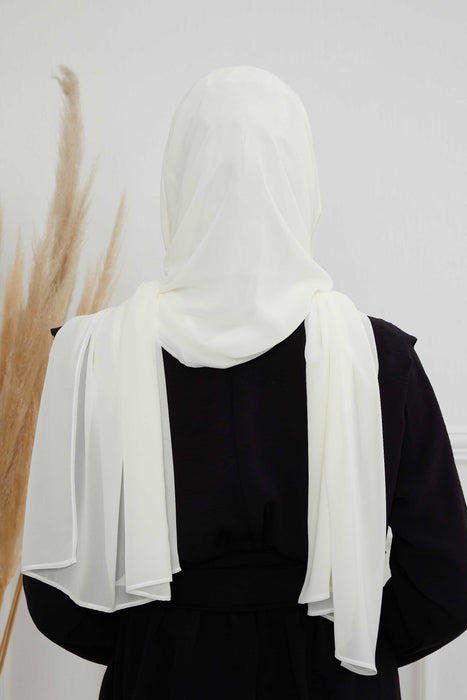 Instant-Chiffon-Schal, Kopftuch für Damen mit Baumwollhaube, Chiffon-Turbanmütze, gebrauchsfertiger weicher Chiffon-Schal, Instant-Hijab-Wickeltuch, PS-46