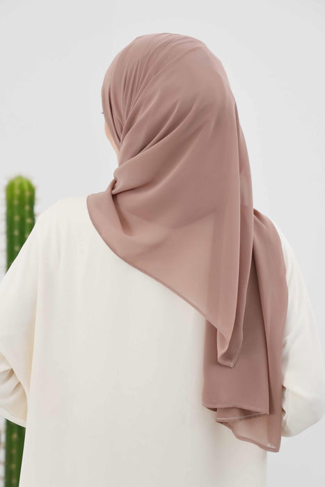 Instant-Chiffon-Schal, Kopftuch für Damen mit Baumwollhaube, Chiffon-Turbanmütze, gebrauchsfertiger weicher Chiffon-Schal, Instant-Hijab-Wickeltuch, PS-46