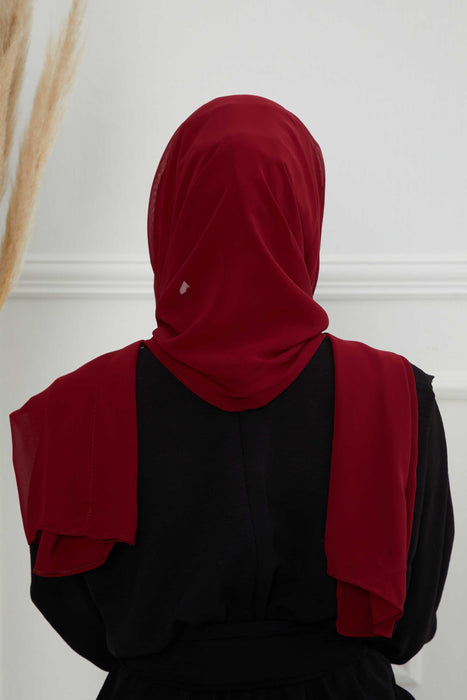 Instant-Chiffon-Schal, Kopftuch für Damen mit Baumwollhaube, Chiffon-Turbanmütze, gebrauchsfertiger weicher Chiffon-Schal, Instant-Hijab-Wickeltuch, PS-46