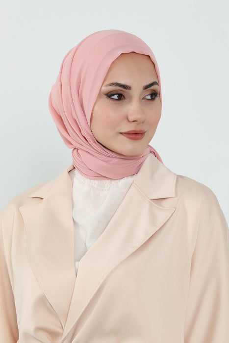 Instant Chiffon Shawl Headscarf for Women with Cotton Bonnet Chiffon Turban Cap, Ready-to-Wear Soft Chiffon Shawl Instant Hijab Wrap,PS-46