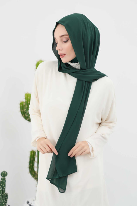 Instant Chiffon Shawl Headscarf for Women with Cotton Bonnet Chiffon Turban Cap, Ready-to-Wear Soft Chiffon Shawl Instant Hijab Wrap,PS-46