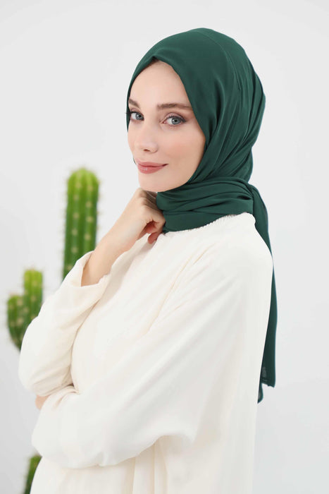 Instant Chiffon Shawl Headscarf for Women with Cotton Bonnet Chiffon Turban Cap, Ready-to-Wear Soft Chiffon Shawl Instant Hijab Wrap,PS-46