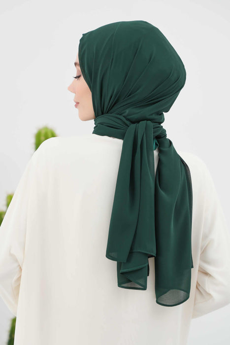 Instant Chiffon Shawl Headscarf for Women with Cotton Bonnet Chiffon Turban Cap, Ready-to-Wear Soft Chiffon Shawl Instant Hijab Wrap,PS-46