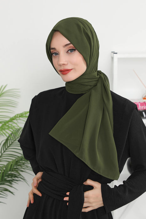 Instant Chiffon Shawl Headscarf for Women with Cotton Bonnet Chiffon Turban Cap, Ready-to-Wear Soft Chiffon Shawl Instant Hijab Wrap,PS-46