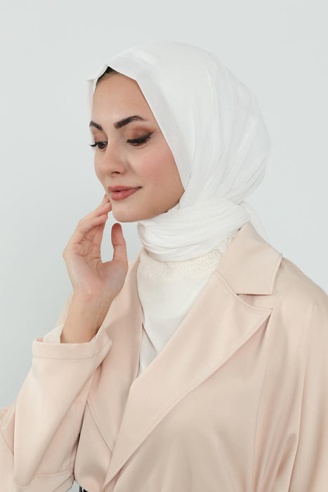 Instant Chiffon Shawl Headscarf for Women with Cotton Bonnet Chiffon Turban Cap, Ready-to-Wear Soft Chiffon Shawl Instant Hijab Wrap,PS-46