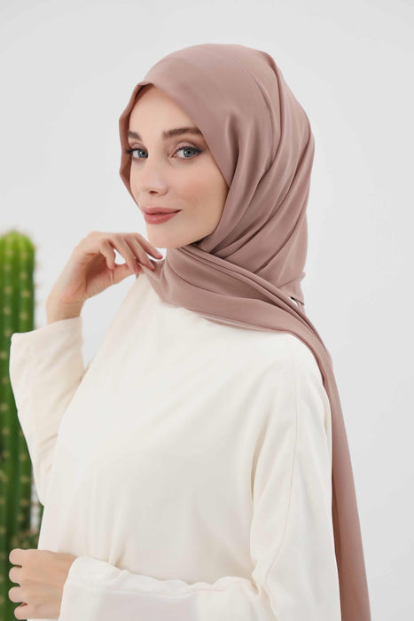 Instant Chiffon Shawl Headscarf for Women with Cotton Bonnet Chiffon Turban Cap, Ready-to-Wear Soft Chiffon Shawl Instant Hijab Wrap,PS-46