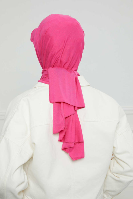 Instant Cotton Shawl Newsboy Scarves 95% Cotton Bandana Women's Cap Turban Visor Stylish Hijab Hat Turban Head Wraps,SS-1 Fuchsia