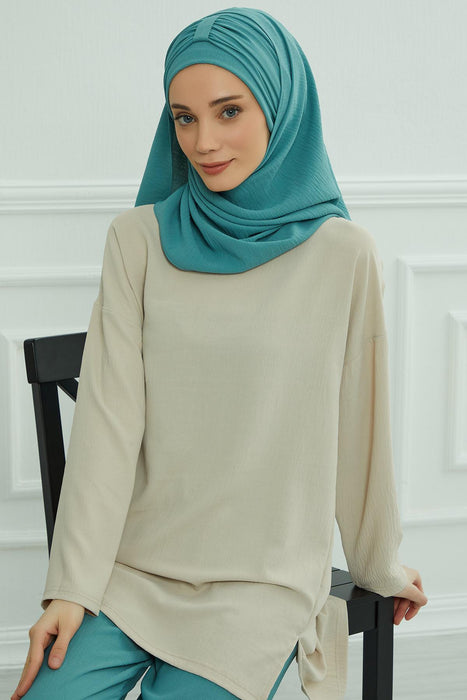 Instant Lightweight Aerobin Shawl Head Turbans For Women Headwear Stylish Head Wrap Elegant Design,CPS-91 Mint Green