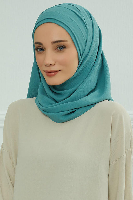 Instant Lightweight Aerobin Shawl Head Turbans For Women Headwear Stylish Head Wrap Elegant Design,CPS-93 Mint Green