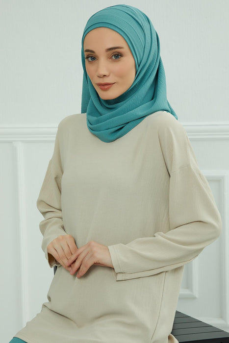 Instant Lightweight Aerobin Shawl Head Turbans For Women Headwear Stylish Head Wrap Elegant Design,CPS-93 Mint Green