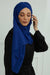 Instant Scarf Chiffon Shawl for Women Headwear Turban Ready to Wear Scarf,CPS-502 Sax Blue