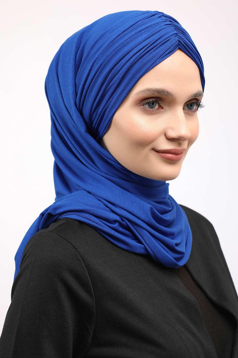شال فوري للنساء من القطن المكشكش، وشاح للرأس، غطاء رأس عمامة محتشمة، CPS-44
