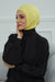 Elegant Full Head and Neck Hijab Cover, Instant Turban Inner Bonnet Head Wear, Lightweight Ninja Cap Head Wrap, Ramadan Muslim Gift,TB-1 Yellow