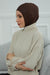 Elegant Full Head and Neck Hijab Cover, Instant Turban Inner Bonnet Head Wear, Lightweight Ninja Cap Head Wrap, Ramadan Muslim Gift,TB-1 Brown