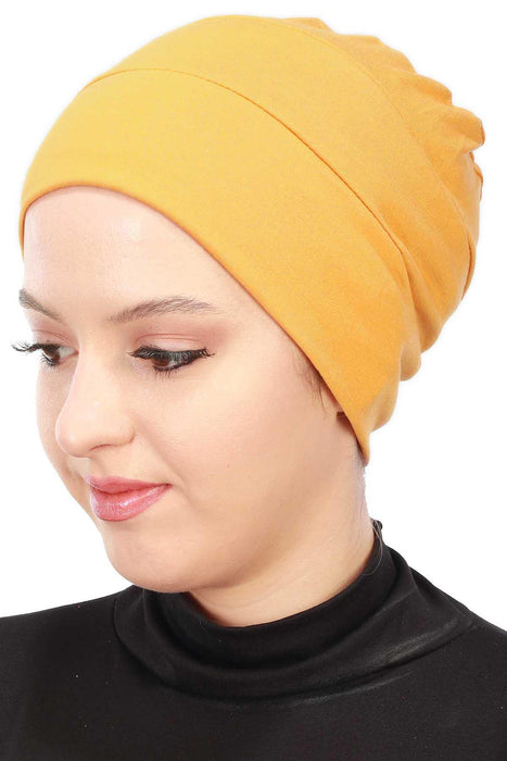 Tight Instant Turban Beanie Cap, Cotton Turban Beret for Women, Flexible and Tight Headwrap, Turban Head Covering for Cancer Patients,B-35