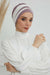 Multi-layered Two Colors Cotton Instant Turban, Lightweight Fashionable Headscarf for Women, Easy to Wear Cotton Chemo Headwear,B-65 Lilac-Ivory