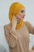 Instant Turban Cotton Scarf Head Turbans For Women Headwear Stylish Elegant Design,HT-81 Mustard Yellow
