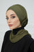Instant Turban Cotton Scarf Head Turbans For Women Headwear Stylish Elegant Design,HT-81 Army Green