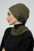 Instant Turban Cotton Scarf Head Turbans For Women Headwear Stylish Elegant Design,HT-81 Army Green