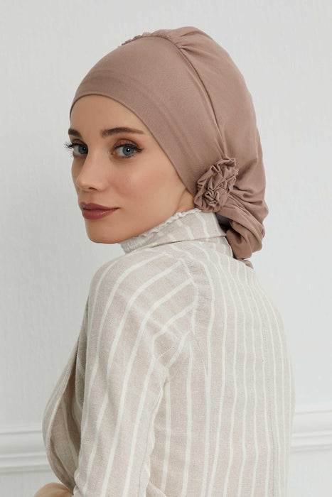 Instant Turban Cotton Scarf Head Turbans For Women Headwear Stylish Elegant Design,HT-81 Mink