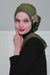 Instant Turban Cotton Scarf Head Turbans with Unique Flower Accessory For Women Headwear Stylish Elegant Design,HT-82
