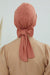 Plain Instant Turban Cotton Scarf Head Wrap, Belted Turban Bonnet for Women, Chic Design Instant Turban Hijab, Plain Chemo Bonnet Cap,B-31 Salmon
