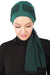 Cotton Instant Turban with Chiffon Band, Lightweight Multicolor Pre-tied Turban Bonnet Cap for Women, Stylish Belted Turban for Hijab,B-36 Army Green - Army Green