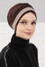Multicolor Pre-Tied Turban Headband for Women, Easy Wrap Stylish Hijab Cap, Comfortable Cotton Alopecia and Chemo Headwear Bonnet Cap,B-23 Brown - Mink