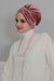 Velvet Maharajah-Style Instant Turban Hijab for Women, Elegant Pre-Tied Velvet Headwrap, Luxurious Lightweight Modest Hijab Headwear,B-4K Dusty Rose