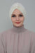 Velvet Maharajah-Style Instant Turban Hijab for Women, Elegant Pre-Tied Velvet Headwrap, Luxurious Lightweight Modest Hijab Headwear,B-4K Ivory